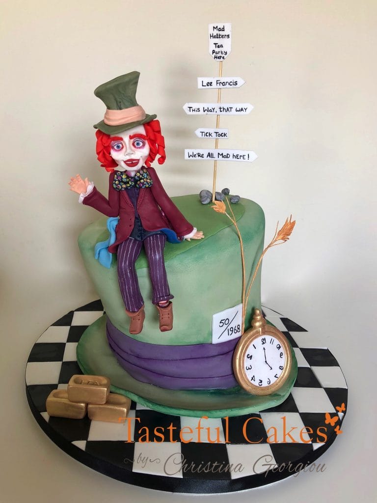 Mad hatter birthday cake