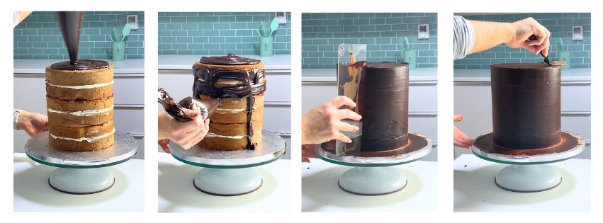 how to ganache cake