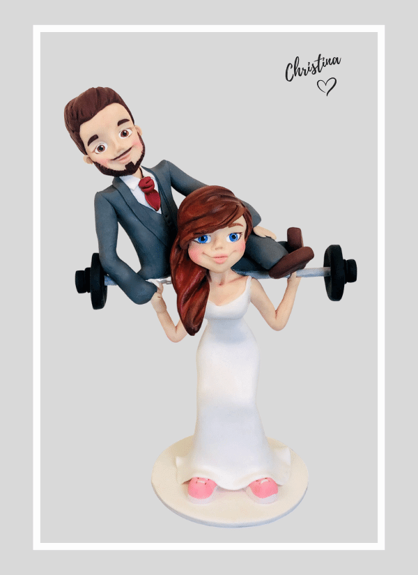 gym weightlifting cake design cake toppers for wedding cake