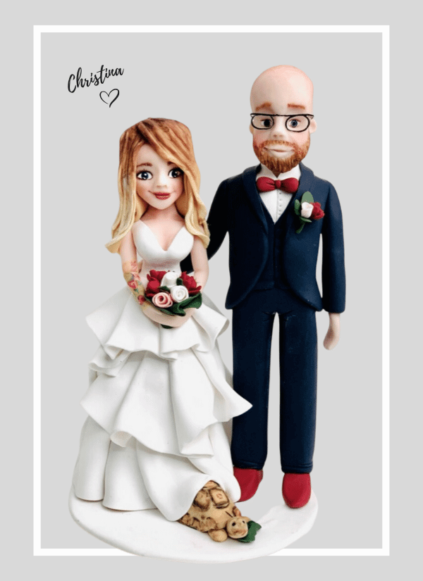 wedding cake toppers personalized bride and groom”