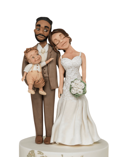 family cake topper for wedding cake
