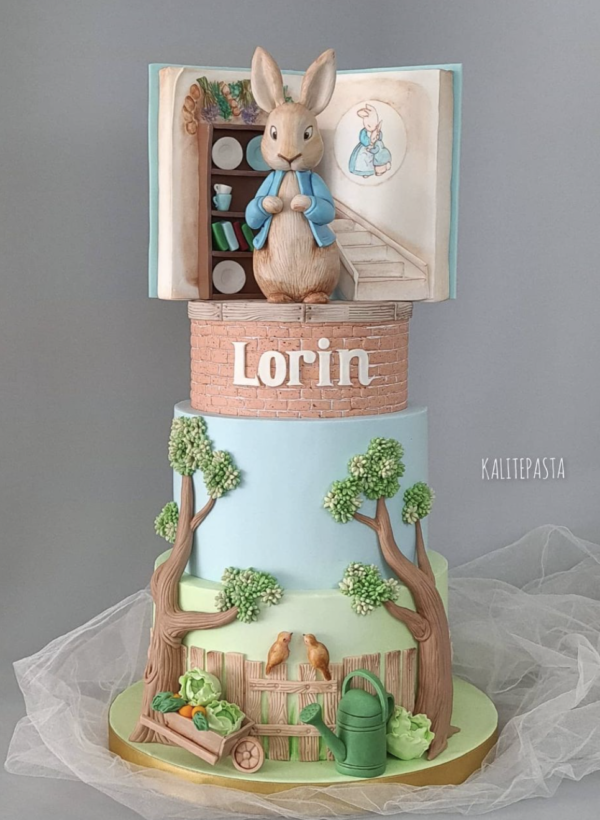 Variety of Peter Rabbit cake ideas for children's parties