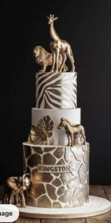 gold animal cake design for birthday 21st birthday, 30th birthday, 40th birthday