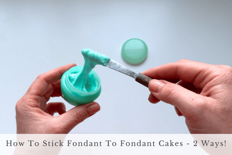 How to attach fondant decorations to cakes with and without fondant glue