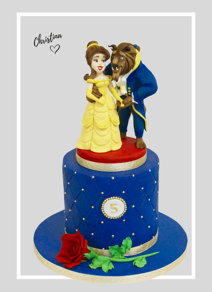disney beauty and the beast cake