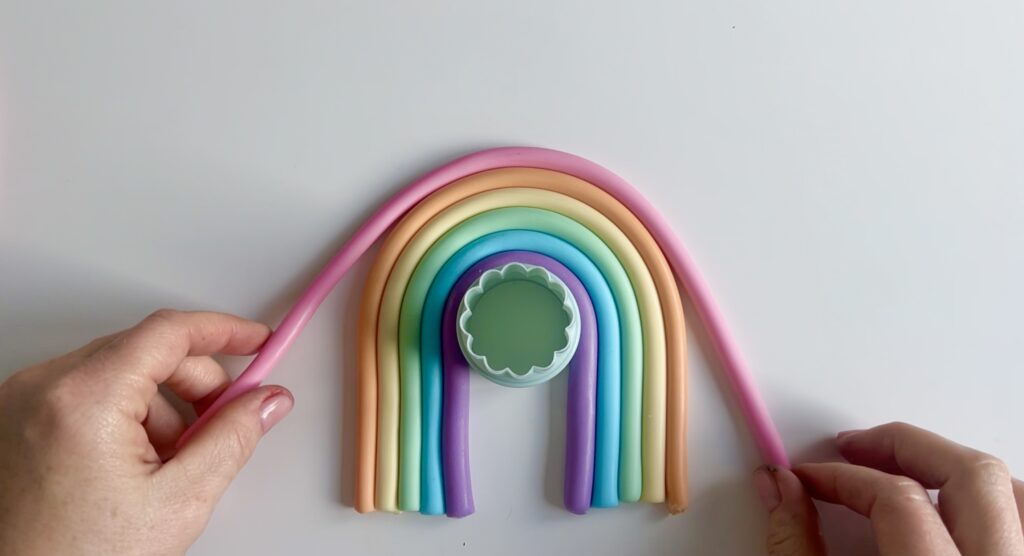 How to make a fondant raibow