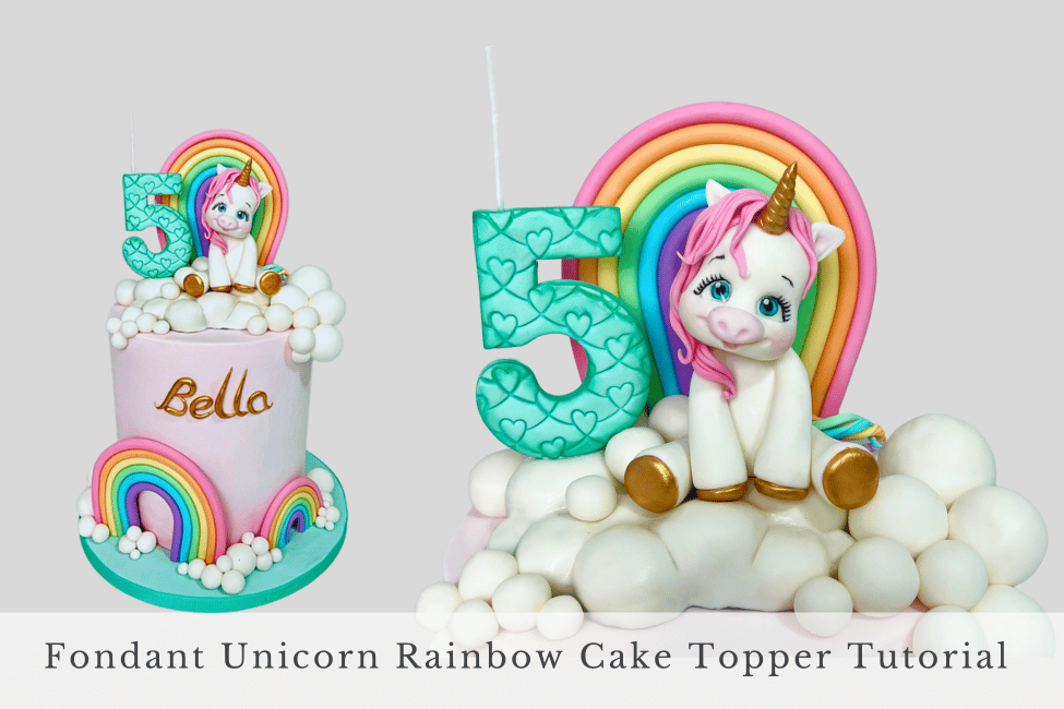 How to make fondant unicorn cake toppers