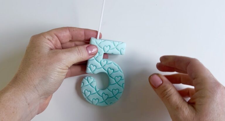 fondant number candle