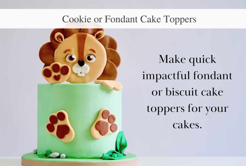 Lion cake topper using the animal cutter set