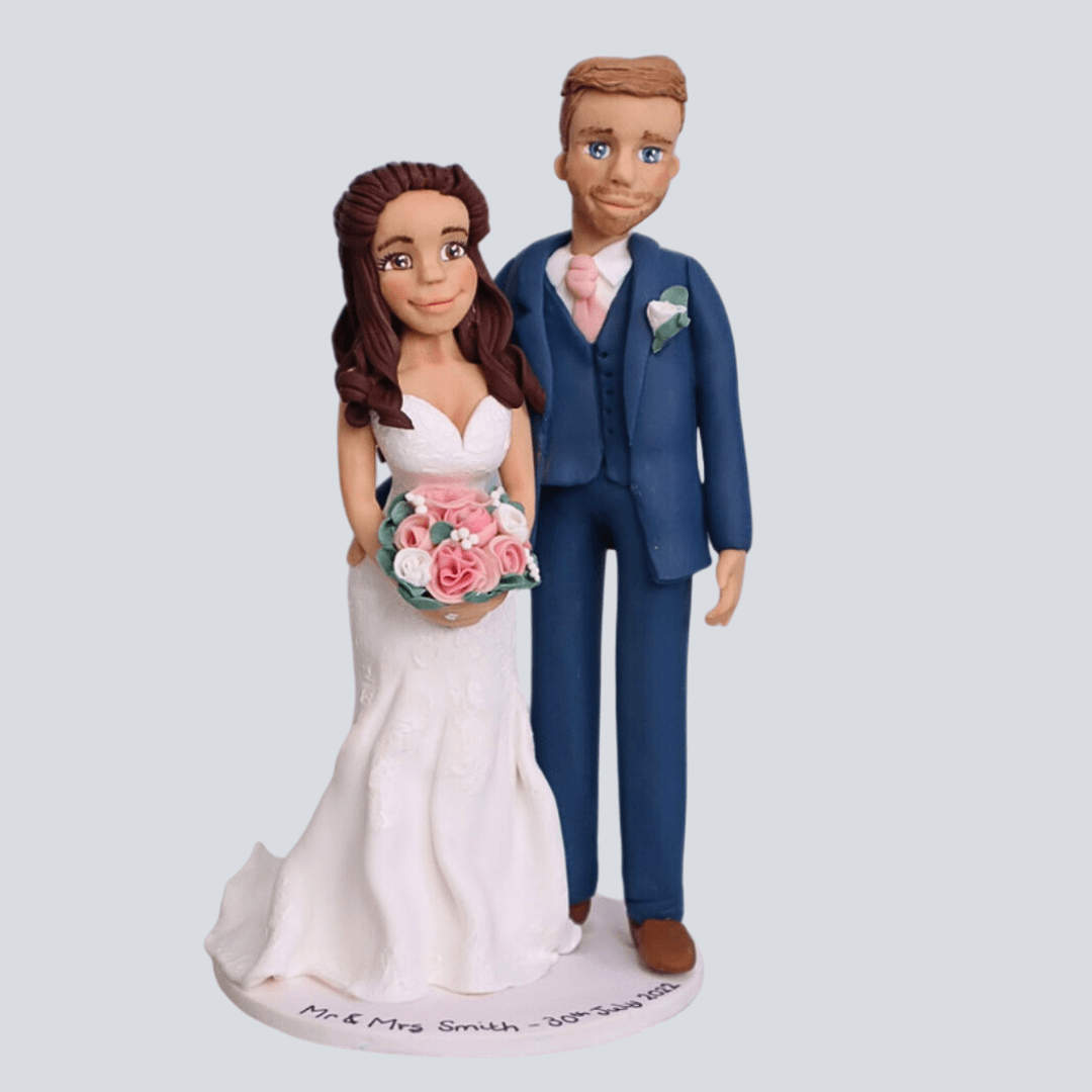How to make clay and fondant wedding cake toppers
