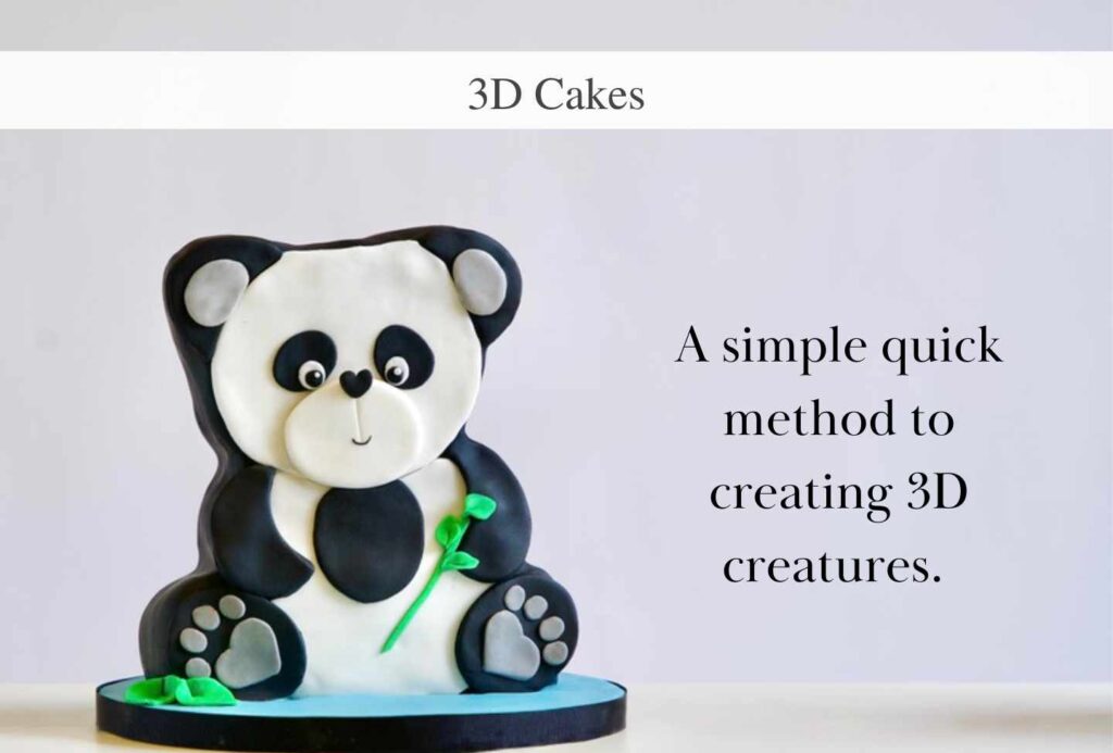 3d panda cake using the animal cutter set