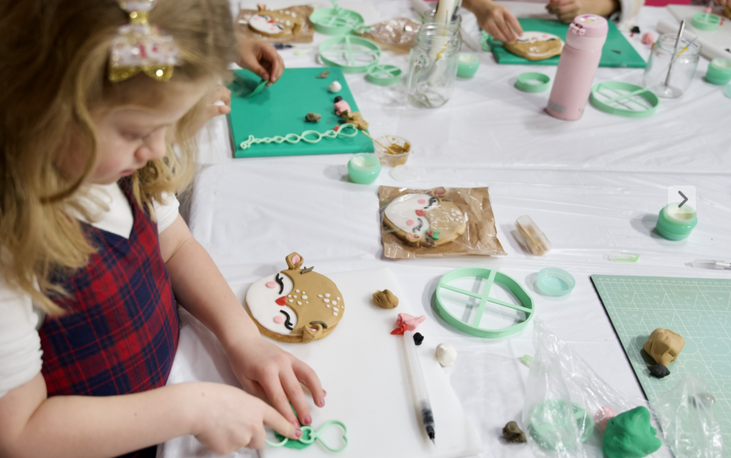 children activites making fondant decorations