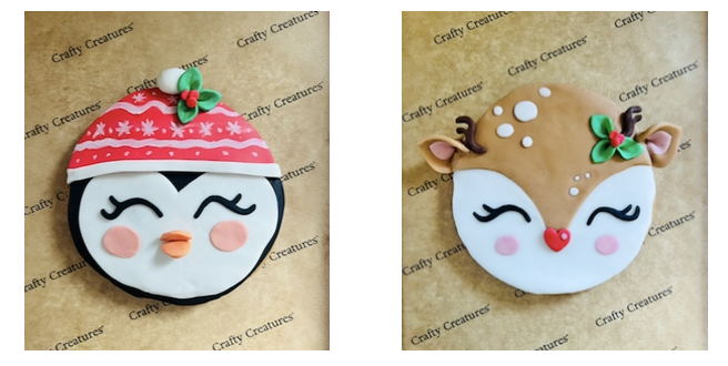 christmas theme animal fondant cookies